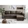 Poco Functional Corner Rise L Dark Brown Sofa 201cm 3-Sitzer