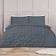 Sleepdown Single, Charcoal Rouched Pleat Duvet Cover Black, Grey