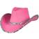 Wicked Costumes Cowboyhat Pink med palietter