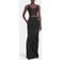 Dolce & Gabbana Sort Maxi Nederdel med Unikt Nummer Patch Sort