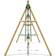 Rebo Wooden Garden Swing Set with 2 Standard Swings Glider Climbing Rope & Ladder