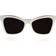 Balenciaga BB0231S 005 57 Vita Solglasögon