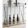 Convenience Concepts Console Glass/Chrome Trolley Table