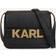 Karl Lagerfeld K/letters Flap Crossbody Bag, Woman, Black, Size: One size