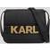 Karl Lagerfeld K/letters Flap Crossbody Bag, Woman, Black, Size: One size