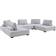 modway Sectional Saunter Sofa 141" 5 Seater