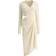 Off-White Vi-Crepe Draped Midi Dress - Hvid