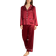 LilySilk Women's 22 Momme Chic Trimmed Pajamas Set - Claret