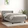 vidaXL Vvelvet Light Grey Kontinentalseng 80x200cm