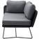 Cane-Line Horizon Natté Grey Right Black Frame Modular Sofa