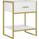 Homcom Modern White/Gold Bedside Table 40x45cm