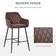 Homcom Retro Style Brown Bar Stool 93cm 2pcs