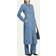 Ferragamo Blue Button Denim Midi Dress 004 BLU DENIM IT