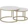 SECONIQUE Dallas Marble/Gold Coffee Table 74cm 2pcs