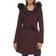 Cole Haan Women's Slick Wool Hooded Coat - Bordeaux