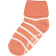 Polarn O. Pyret Socks With Non-Slip Nubs 2-pack - Coral Red