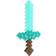 Minecraft Fortryllet Sværd Deluxe Med Lys Og Lyd