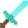 Minecraft Förtrollat Diamantsvärd Med Ljus