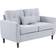 Homcom Loveseat Grey Sofa 78cm 2 Seater