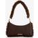 Jacquemus Dark Brown Le Bisou Shearling-trim Leather Shoulder bag