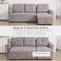 Homcom 839-191V70 Grey Sofa 232cm 3 Seater
