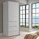 Forte Modern White/Mirror Garderobeskab 61.2x201cm