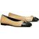 Tory Burch Cap-Toe Ballet Ginger Shortbread/Perfect Black