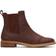 Toms Braune flache Damen-Chelsea-Boots aus Leder Charlie Größe Stiefel Chestnut Chestnut