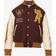 Billionaire Boys Club Mens Brown Brand-appliquéd Boxy-fit Woven Varsity Jacket