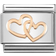 Nomination Composable Classic Link Hearts Intertwined Charm - Silver/Rose Gold