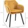 Homcom Modern Yellow Kitchen Chair 74cm 2pcs