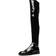 Schutz Kaolin Stretch Patent Boot Black Patent Leather