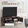 Homcom Cupboard Shelves Brown TV Bench 110x50cm