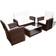 vidaXL 42642 Lounge-Set, 1 Tisch einschl. 2 Stühle & 1 Sofas