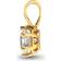 Jewelco London Classic Solo Solitaire Pendant Necklace - Gold/Diamond