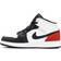 Nike Air Jordan 1 Mid SE GS - White/Black/Red Spruce