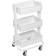 Simply Tidy Lexington White Trolley Table 11.4x15"