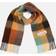 Acne Studios Mohair Checked Scarf - Chestnut brown/yellow/green