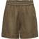 Only High Waist Linen Blend Shorts - Brun/Cub