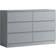 Fwstyle Modern White Gloss Chest of Drawer 120x77cm