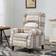 Homcom Wingback Khaki Armchair 102cm