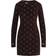 Dolce & Gabbana DG velvet minidress brown