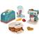 Ecoiffier Vert Azur 4-i-1 Superpack med brødrister, espressomaskine, blender og vaffeljern