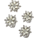 Saro Lifestyle Bejeweled Flower Napkin Ring 6.4cm 4pcs