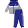 Adidas Infant Tiberio 3-Stripes Colorblock Fleece Tracksuit - Semi Lucid Blue/White/Medium Grey Heather ( IJ6323)