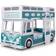 Julian Bowen Campervan White/Green Bunk Bed 105x209cm