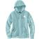 Carhartt Women's Relaxed Fit Midweight Logo Sleeve Graphic Hoodie - Pastel Turquoise