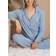 Bamboo Lace Pyjama Set in Blue Mist