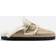 Prada Faux Shearling-Lined Suede Slippers - Neutrals