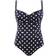 Panache Anya Riva Spot Balcony Swimsuit - Navy/Vanilla